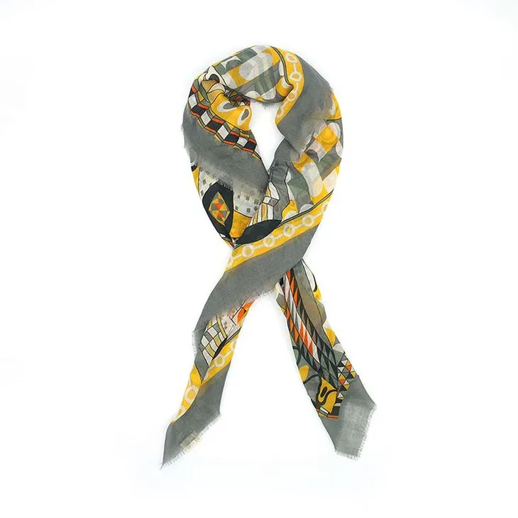 Grimsi Miras Desenli Yün Bandana