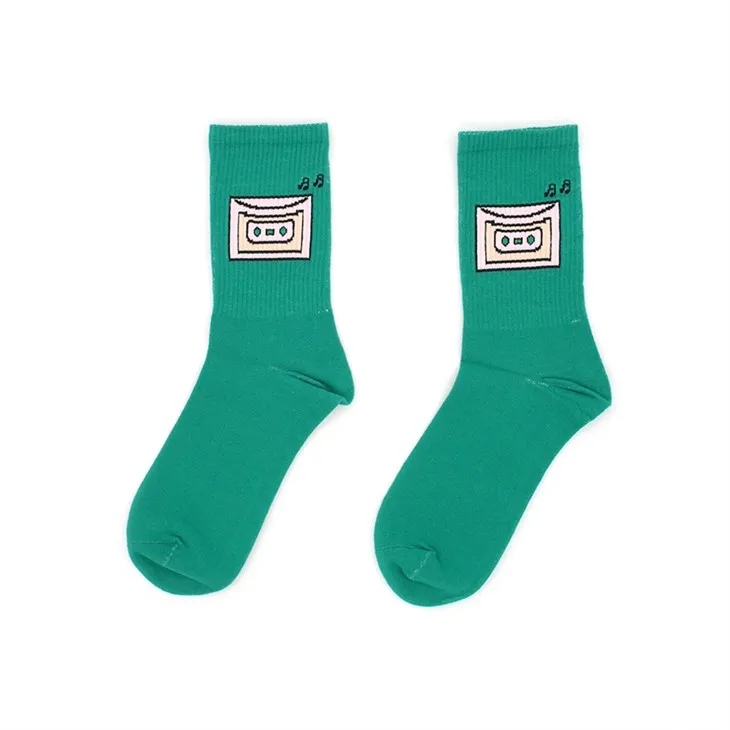 Yeşil Karikatür Çoraplar