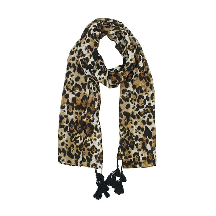 Leopar Polyester Eşarp