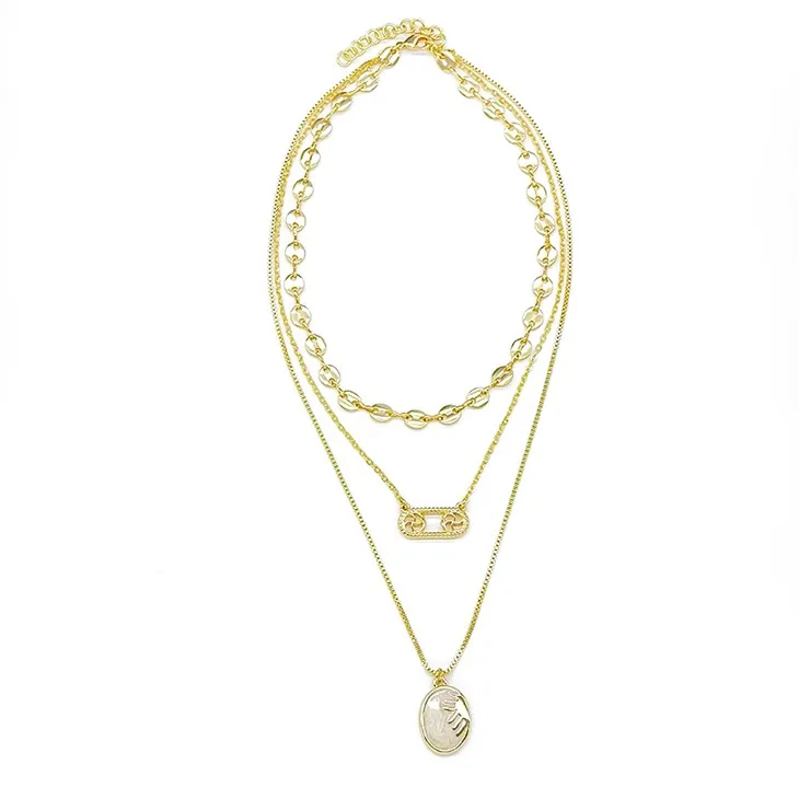Altın Burç Katmanlı Kolye